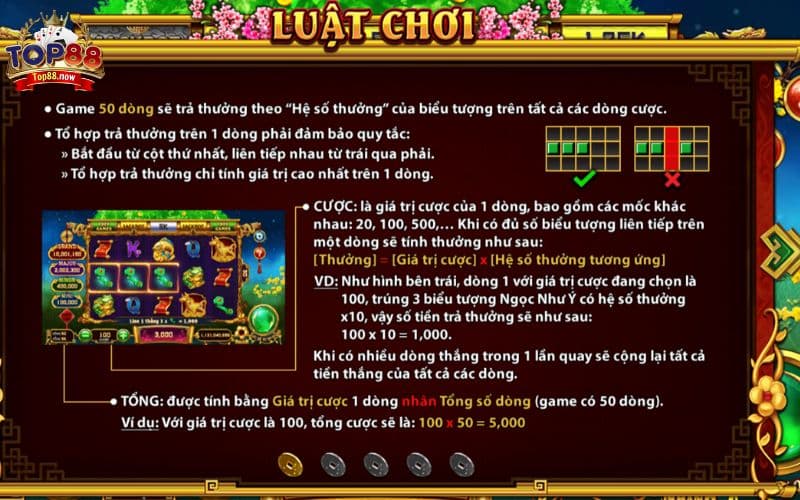 Luật chơi game Cung Hỷ Phát Tài 